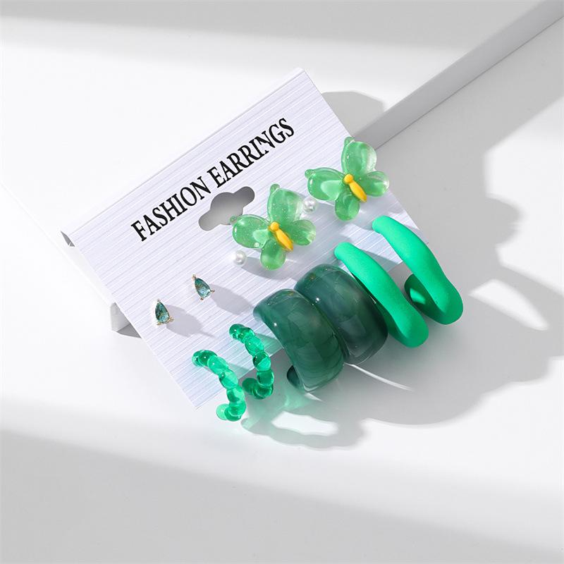 Красочные серьги-капли для женщин, модные геометрические акриловые серьги из смолы, ювелирные изделия для вечеринок