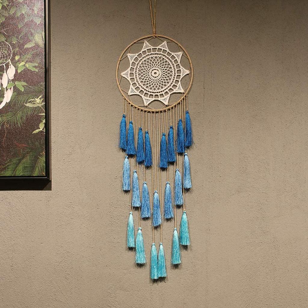 Bedroom Boho Handmade Feather Wall Hanging Tassel Macrame Tapestry Blanket Dream Catcher