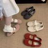 Suede Red Light Mouth Single Shoes Female Spring and Autumn New Retro Gentle Fairy Style Casual Soft Flat Mary Jane Shoes