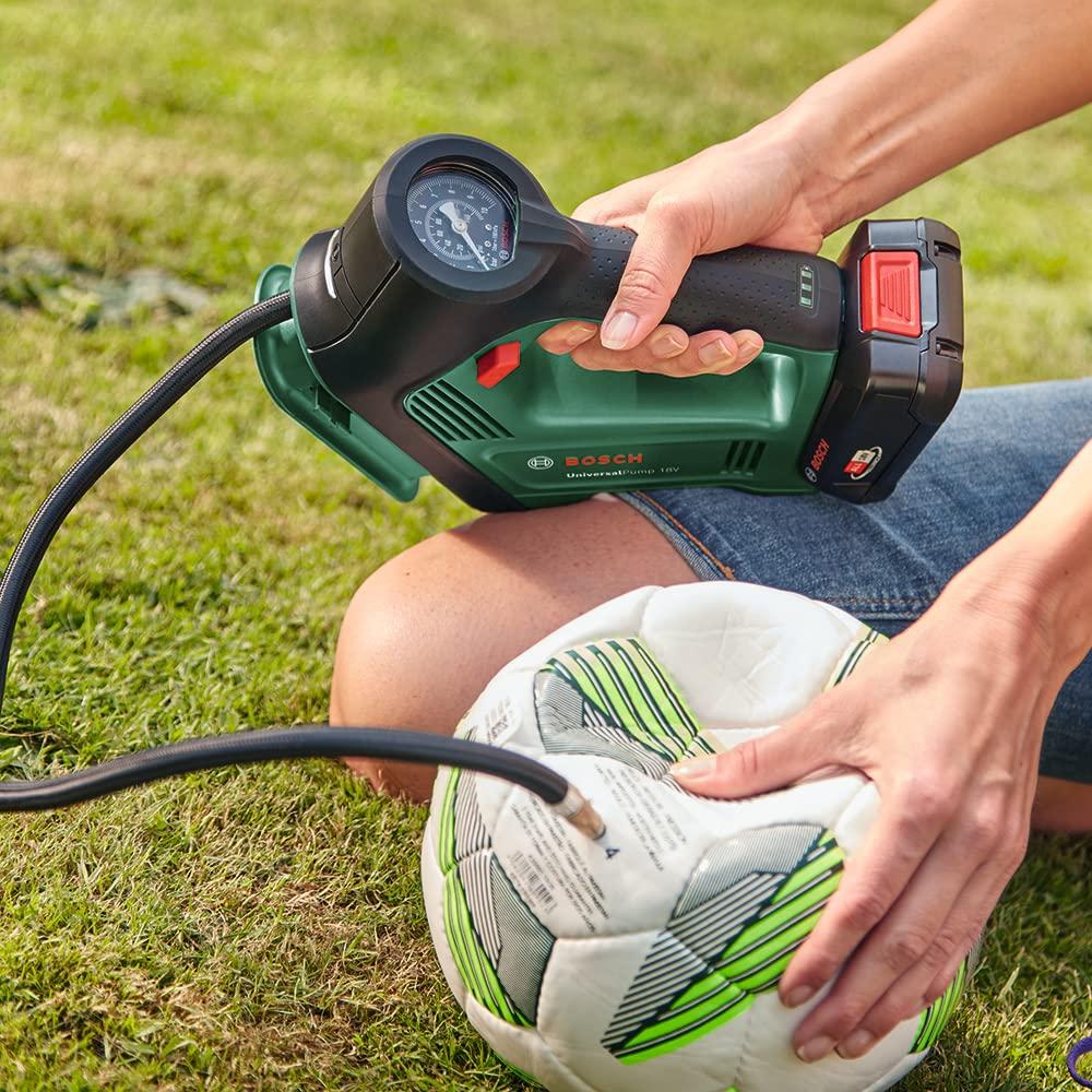 Bosch UPUMP118H Беспроводной воздушный насос, совместимый с клапанами British, American, Presta,