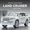 Новый 1:24 имитация литой модели автомобиля Land Cruiser внедорожник со звуком, светом и музыкой модель инерционные украшения коллекция подарок для мальчика