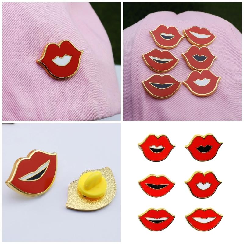 Mouth Shaped Lapel Pin Handmade Jackets Bag Backpack Badge Accessory Clothing Accessories for Elegant Women and Girls