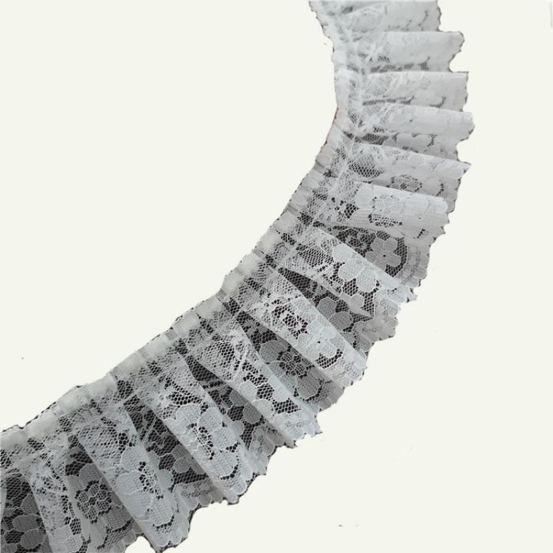 Вышивка Белый Черный Цветок Кружево Ткань Отделка Лента DIY Шитье Аппликация Воротник Платье Свадебный Гипюр Декор