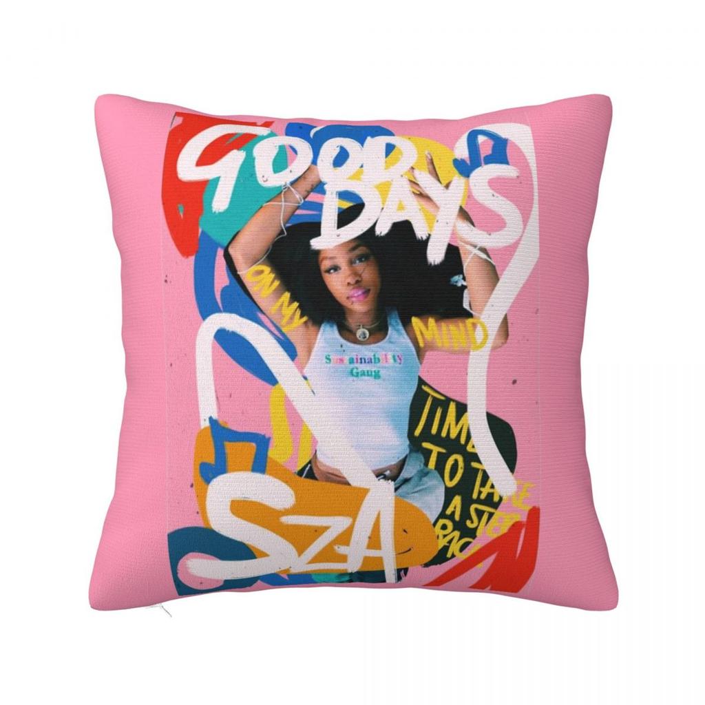 SZA Rapper Singer Square Pillow Case Cushions for Sofa s Music Vintage Pillowcover Home Decor