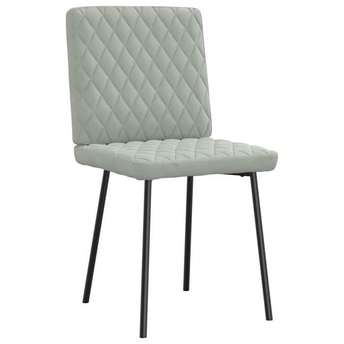 VidaXL Dining Chairs Set of 4 Light Grey Velvet 3315203