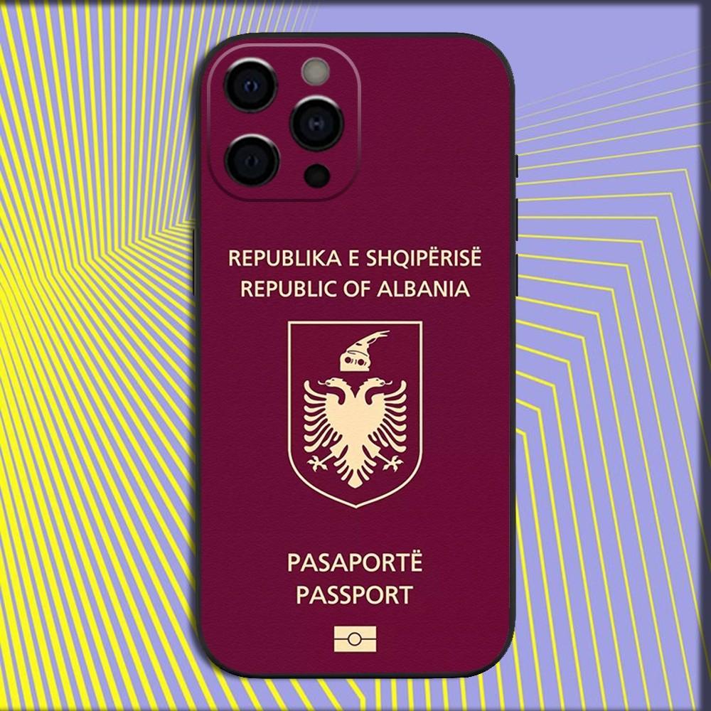 Смешной чехол для телефона с флагом Албании для iPhone 17 16 15 14 13 12 11 Pro Max Mini SE 7 8 Plus 17E Air Ударопрочный мягкий чехол