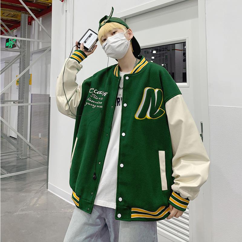 Куртка мужская пальто американский модный бренд бейсбольная одежда мужская весенняя новинка свободная вышитая повседневная куртка