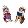 Reader Skull Figurines Skeleton Statue Halloween Decoration Halloween Skeleton Elderly Statues for Porch Courtyard Decor