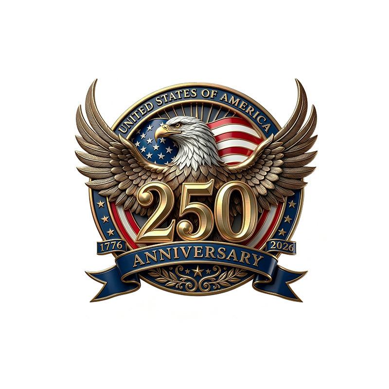 U.S. 250th Anniversary Environmentally Friendly Oil Drop Badge Honor Brooch