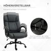 Office Chair, Ergonomic Desk Chair, Swivel Chair with Padded Armrest, up to 220 kg Load Capacity, Grey