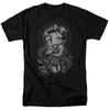 Betty Boop Fashion Roses Cartoon Merchandise Black Unisex T-Shirt