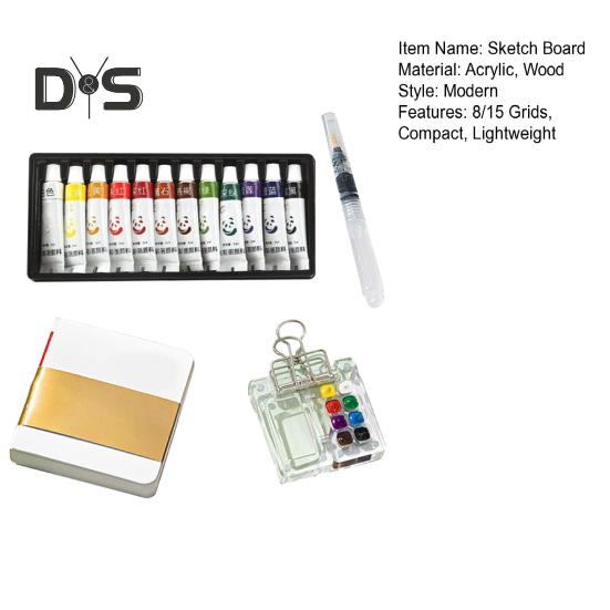 Набор палитр для акварели, мини-карманный набор для рисования, компактная доска для рисования с 8/15 цветами, портативный набор для смешивания цветов