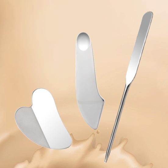 Makeup Stainless Steel Foundation Make-up Shovel Skin Set Eye Cream Facial Mask Spoon Beauty Facial Mask Scraper