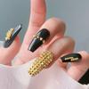 200 шт./компл. заклепки для ногтей с блестками 3D-эффектом, невыцветающие металлические заклепки, художественное украшение, уличный панк-шарм для маникюра