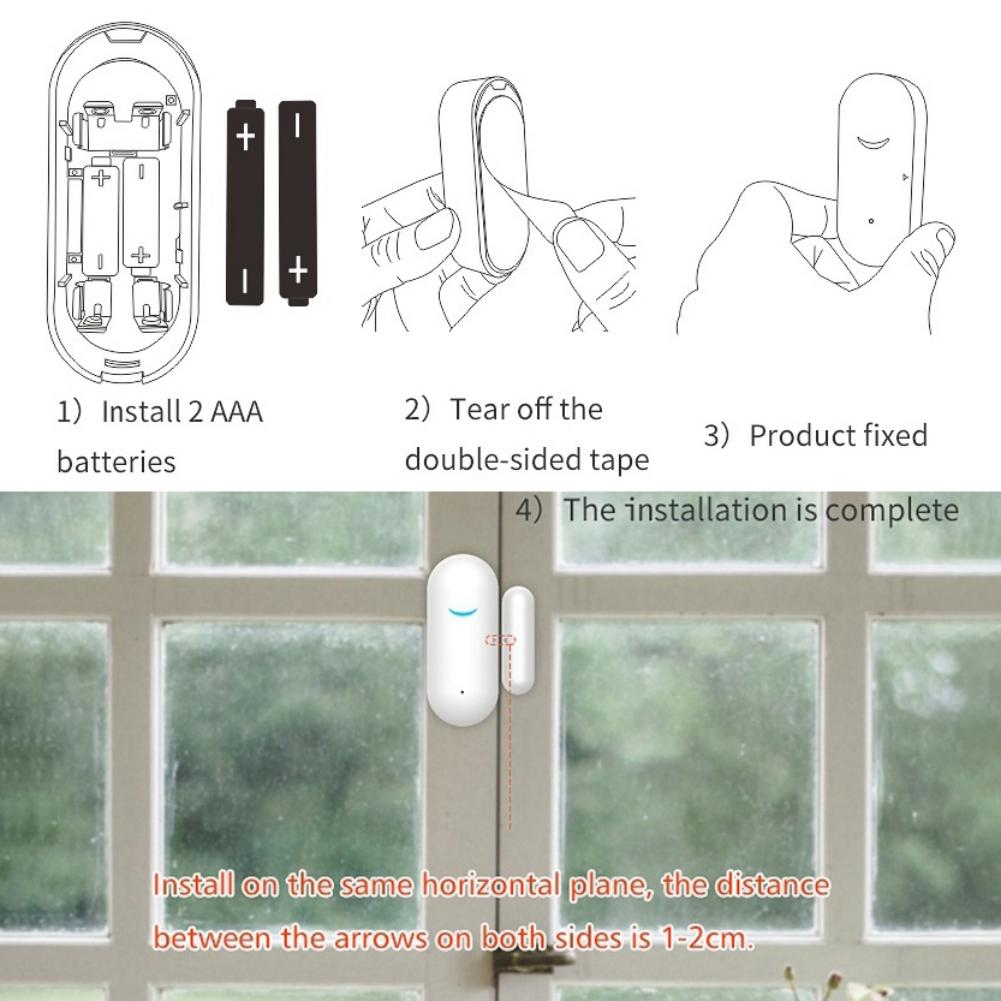 WIFI Door Magnetic Door And Window Alarm Home Graffiti Smart Home Wireless Detection Alarm Sensor