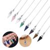 Natural Stone Chain Crystal Pendants Conical Pendulum Amulet Healing Crystal Reiki Pendulum Pendant