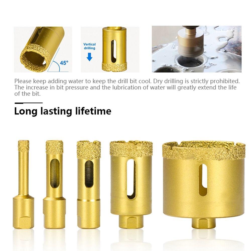 Angle Grinder Drilling Brazed Core Dry Drill Drill Bit Tools Vacuum Braze  Tile Hole Opener