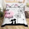 Dandelion Duvet Cover Full Queen Botanical Floral Bedding Set Nature Theme Butterfly Dandelions Comforter Cover For Boys Girls