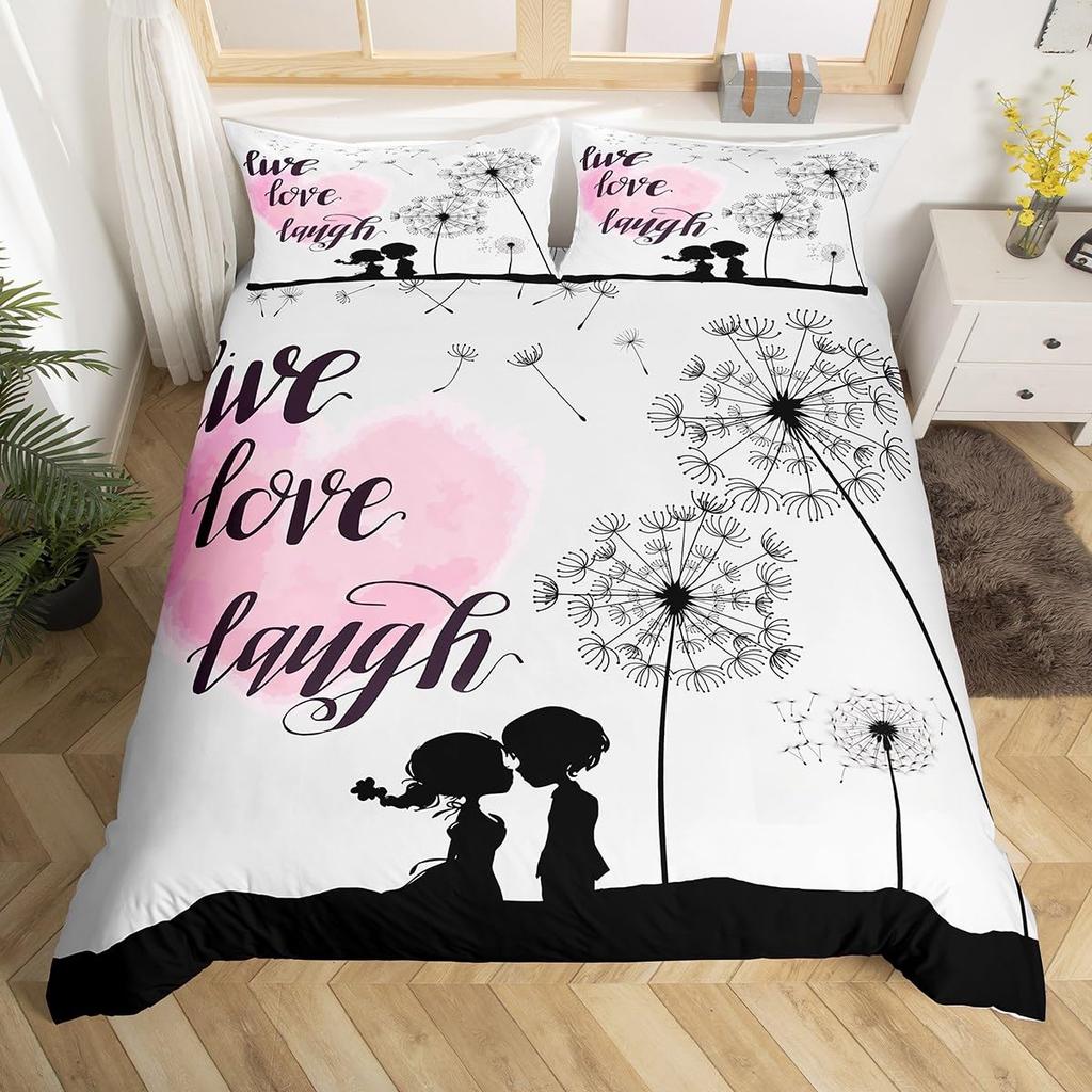 Dandelion Duvet Cover Full Queen Botanical Floral Bedding Set Nature Theme Butterfly Dandelions Comforter Cover For Boys Girls