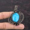 Hemimorphite Pendant Copper Wire Wrapped Pendant Gemstone Jewelry Unique Pendant Copper Jewelry Handmade Pendant Wire Wrap Jewelry For Gift