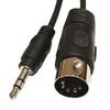 AKNPMHT DIN MIDI Plug To TRS Stereo Male Jack Stereo Audio for Electronic Instrument Signal Output 5-Pin DIN-Male Cable, 5-Pin 3.5mm (1/8in) Cable,
