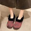 Fashion Women's Fashion Flat Cotton Boots Autumn New Round Head Suede Soft Sole Anti-slip Wear-resistant Low-top Shoes