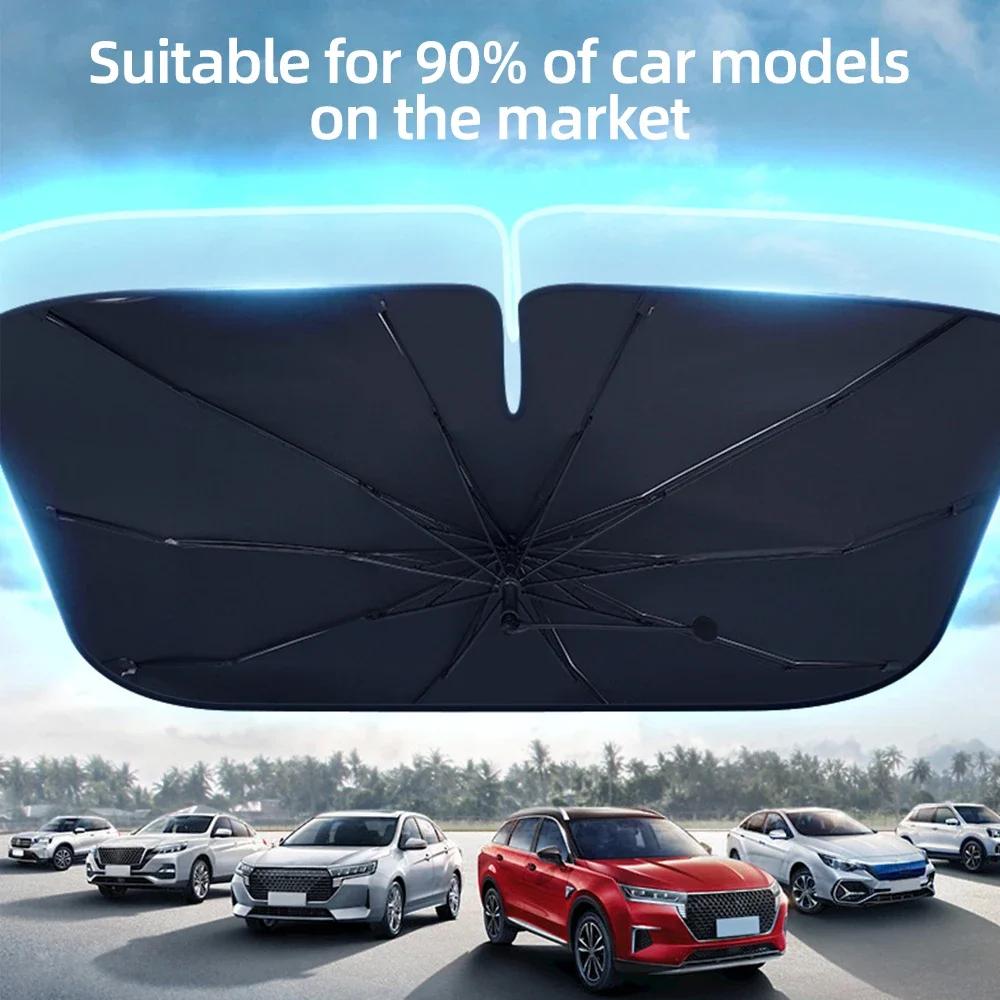 Car Sunshade Umbrella Front Windshield Sun Shade Foldable Protected Parasol Summer UV Protection universal Perfect for EU Summer