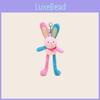 Color Cartoon Cute Blocked Rabbit Plush Toy Pendant With Ears Stretchable