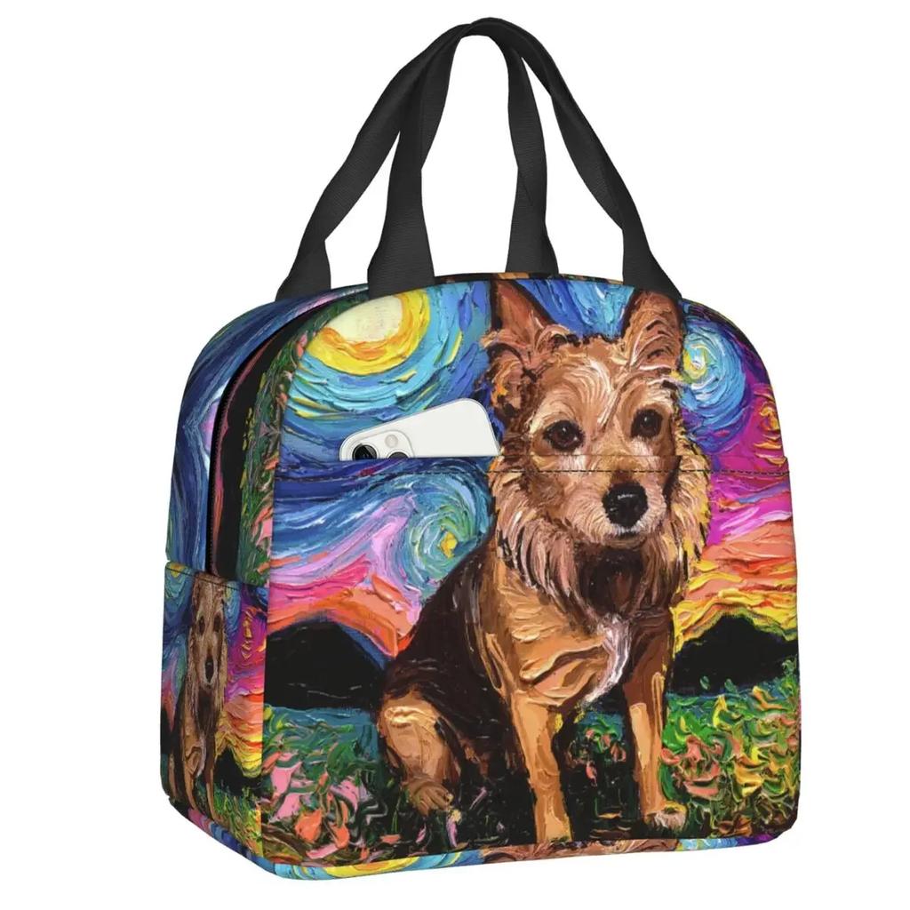 Chihuahua Art термоизолированная сумка для обеда женская портативная сумка для обеда для пикника на открытом воздухе многофункциональная коробка для еды Bento