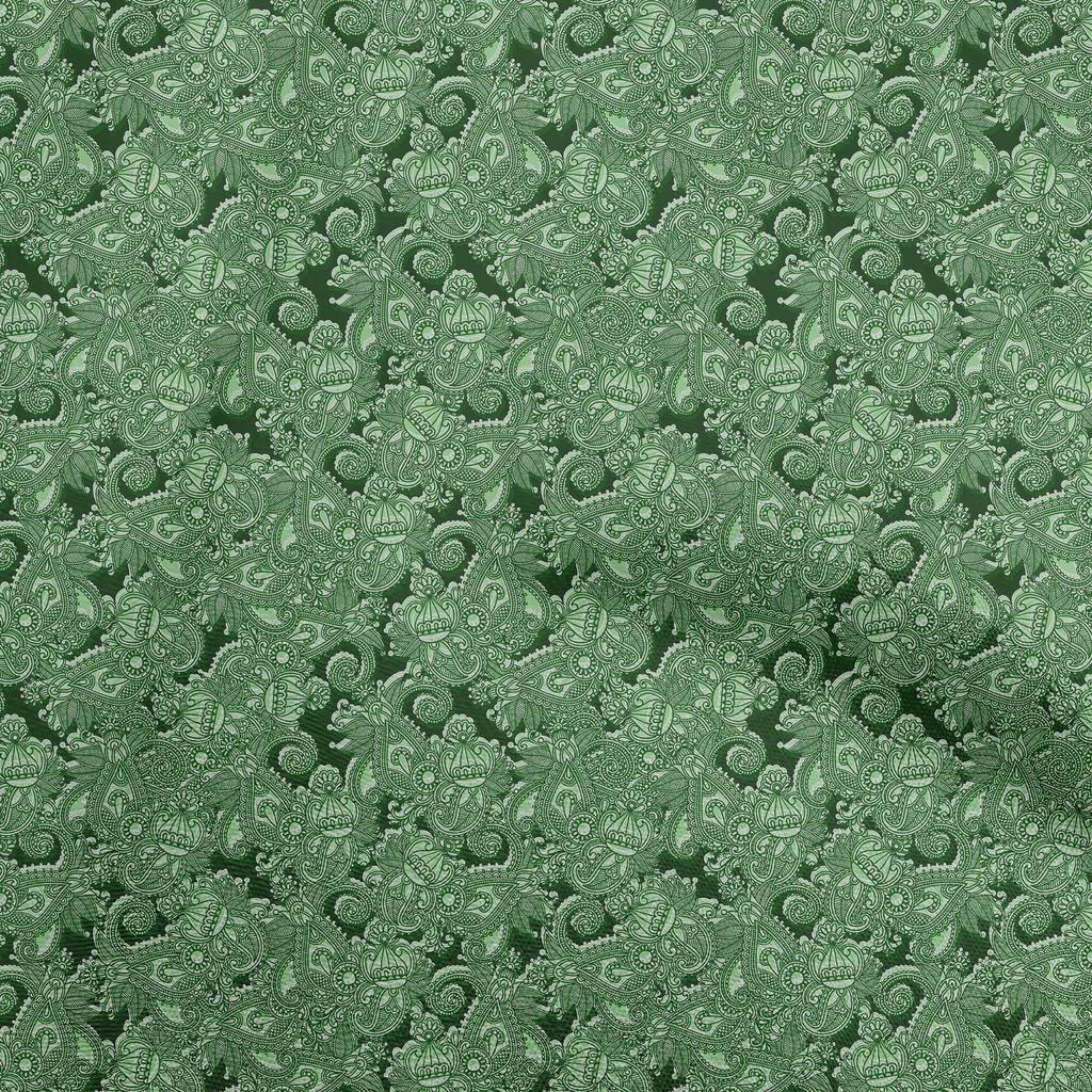 oneOone Cotton Poplin Brown Fabric Kalamkari Sewing Fabric By The Yard Printed Diy Clothing Sewing Supplies 42 Inch