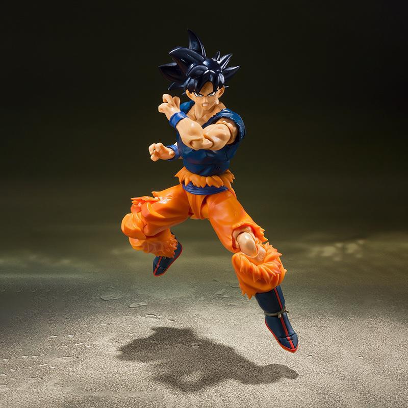 Dragon Ball Shf Anime Son Goku Mo Qi Free Extreme Intent Blue Fight Vest Built in Iron Wire Joint Movable Collection Doll Gift