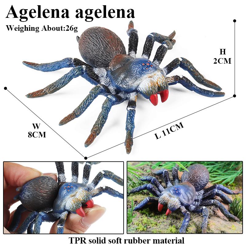 Oenux Модель дикого насекомого, животного, гусеницы, ящерицы, паука, геккона, хамелеона, фигурки, мягкая TPR, игрушка для розыгрыша на Хэллоуин, подарок для ребенка
