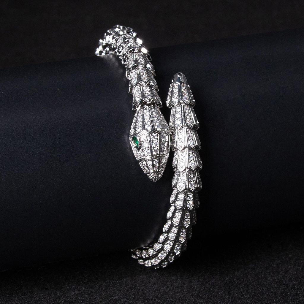 Electroplated Real Gold Spirit Snake Bracelet - Exaggerated Europe & America Style