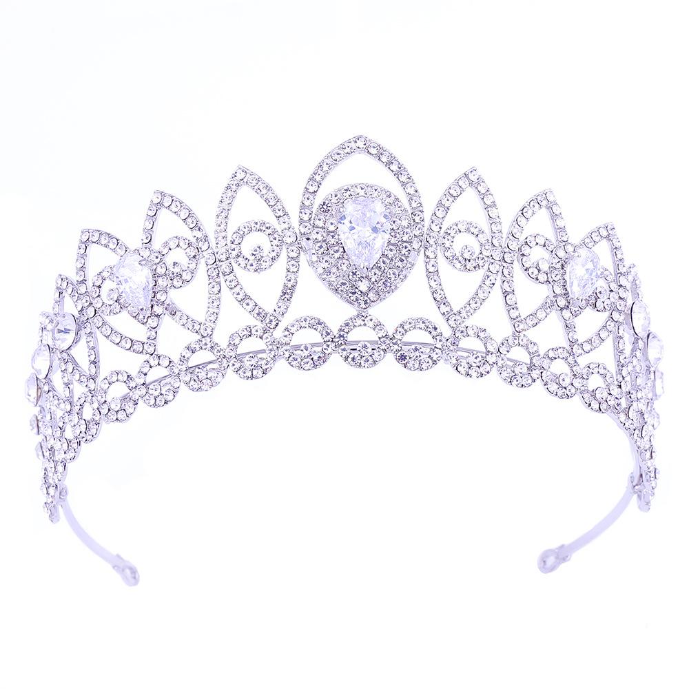 Новые свадебные аксессуары для волос в виде короны, модные и высококачественные свадебные аксессуары в виде короны из циркония и страз
