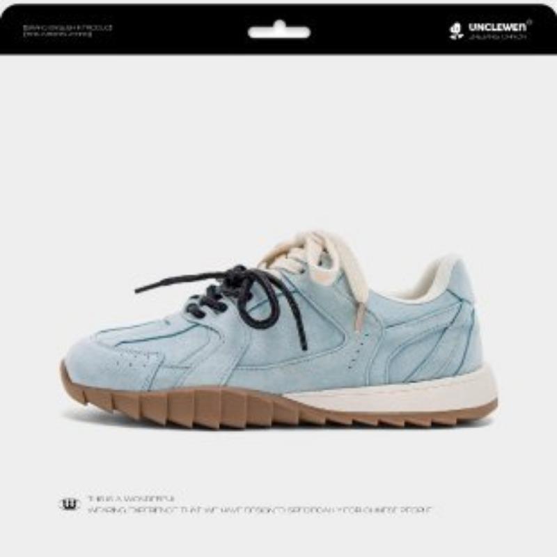 Spring New Flat-bottomed Retro Sports Casual Jogging Shoes, Lightweight and Versatile Soft-soled Single Shoes for Women