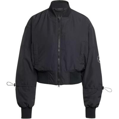 Stella McCartney Truenature Однотонная Куртка Пилот С Коротким Рукавом Свободного Кроя Женская Куртка Черная JF6030