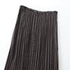 Fashion Style 2024 Summer New Women's Brown Light Elegant Pleated Skirt Mid-Length Skirt 05221621717