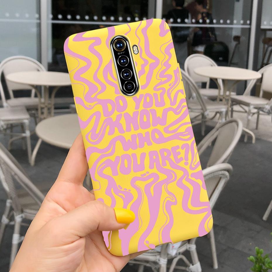 Чехол для телефона Realme X2 Pro Чехол Realme XT X2 Милый рисунок Конфетный цвет Силиконовая задняя крышка Для RealmeX2 X 2 Pro XT Мягкий ТПУ Чехол