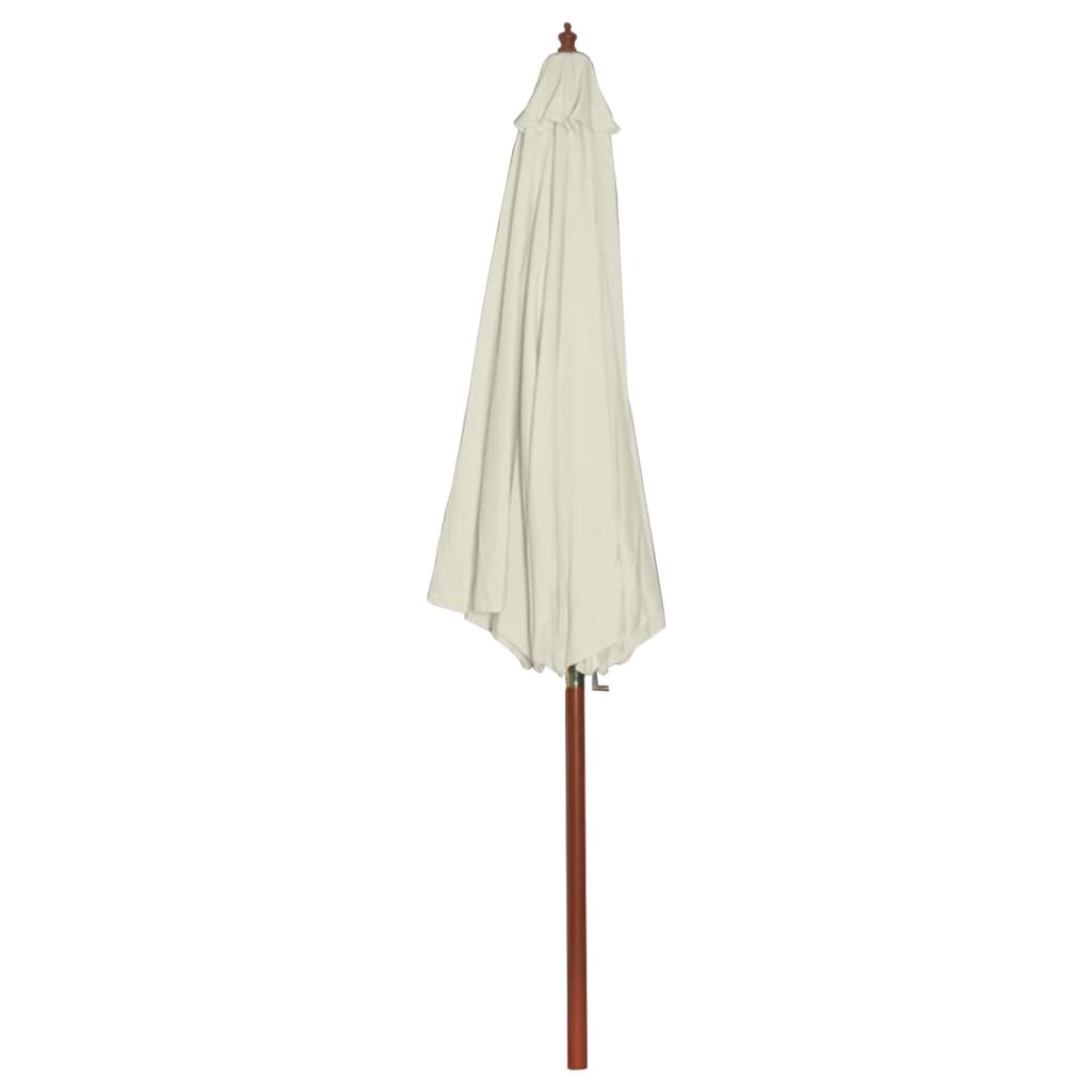 Garden Umbrella 300x258 cm Beige White