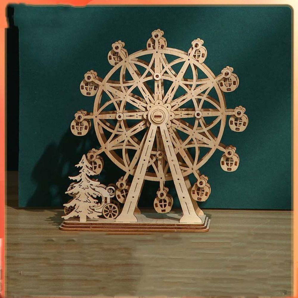 Assembly Toy 3D Rotatable Ferris Wheel Assembly Toy DIY 3D Rotatable Ferris Wheel Toy Kids Toys