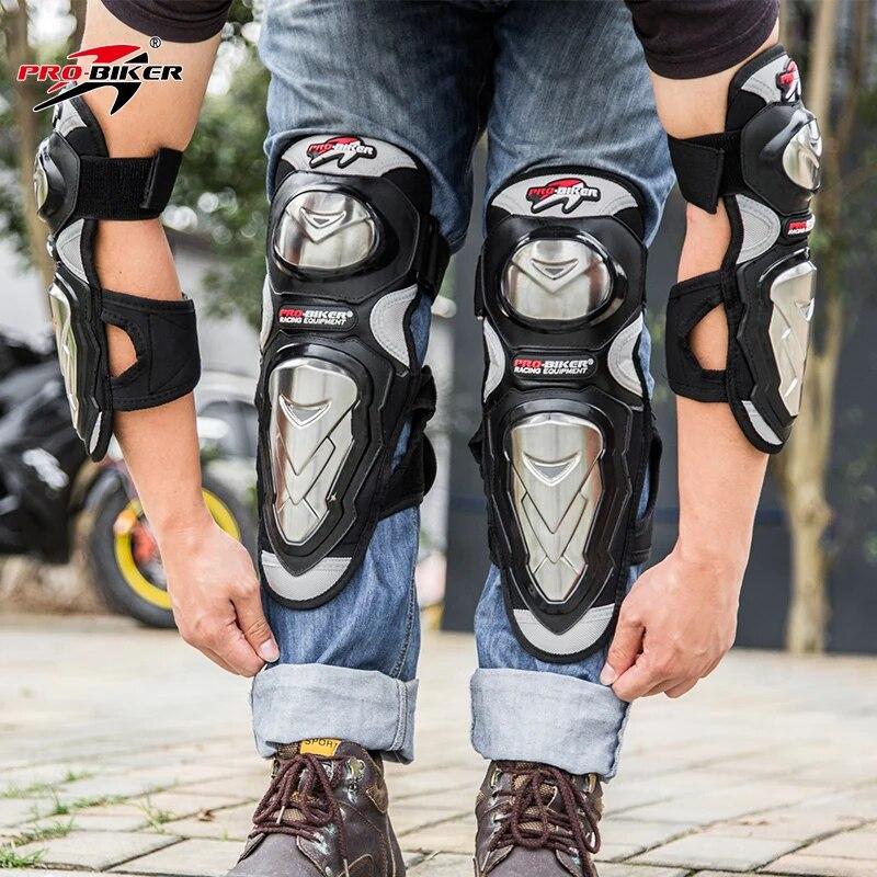 4 шт. PRO-BIKER P19 наколенники из нержавеющей стали для мужчин для бездорожья