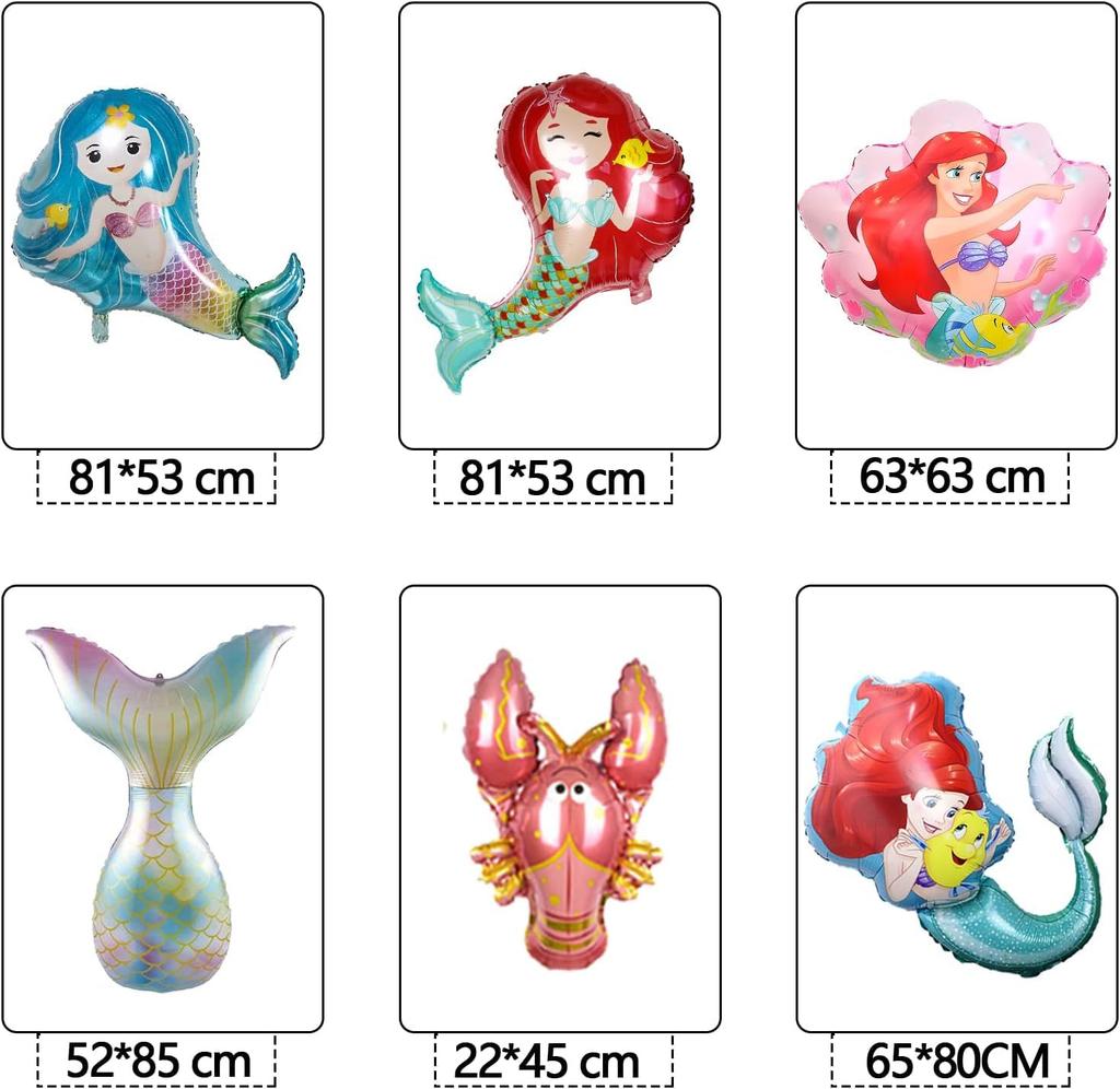 YOOCOOM Mermaid Party Decorations Ocean Park Girls Birthday Party Supplies Mermaid Princess Kids Birthday Party Decorations