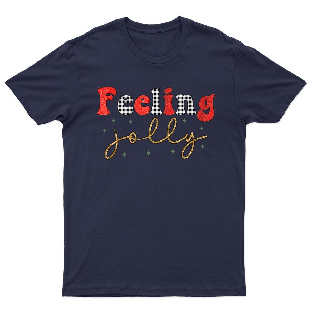 Feeling Jolly Christmas Holidays TShirt Unisex Gift Retro Funny Unisexs