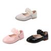 Children Girls Flat Shoes Princess Flower Decoration Leather Shoes