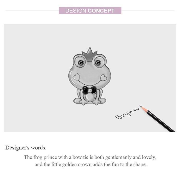 WOSTU Нежная подвеска-лягушка для оригинального браслета, настоящее серебро 925 пробы, милое животное, сделай сам, женские ювелирные изделия