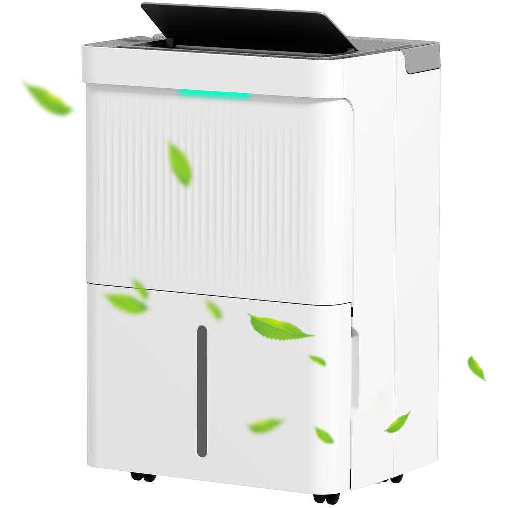 35L Day Dehumidifier 5.5L Water Tank LED Display 24H Timer Child Lock Up To 40 100square meters White