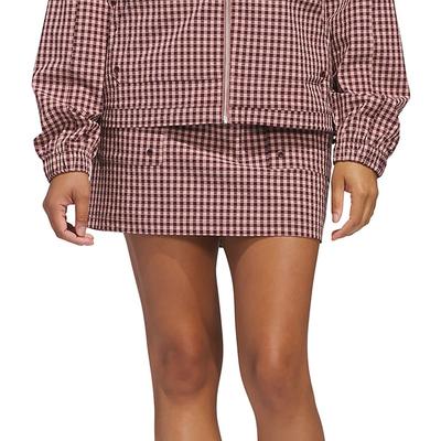 Юбка-гольф Adidas Golf в клетку Гингем, без застежки, цвет Aurora Ruby