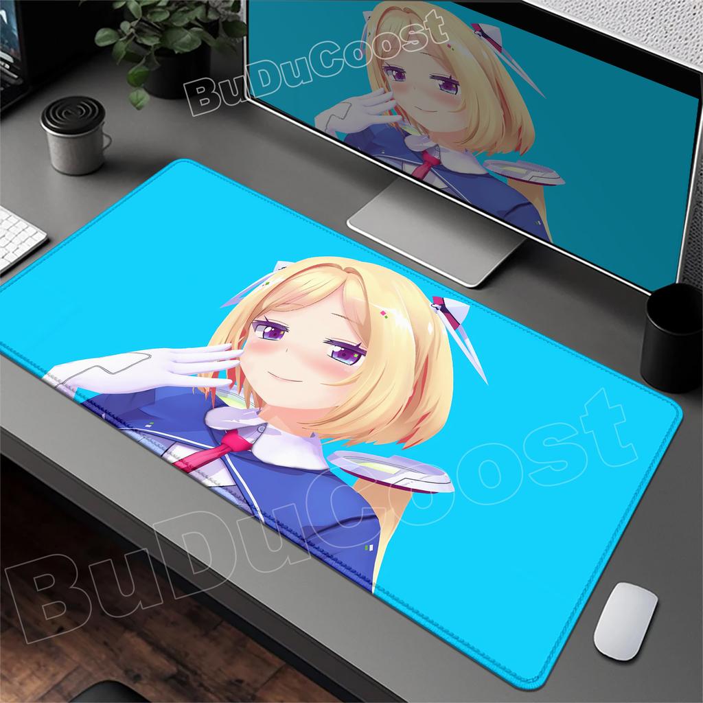 Kawaii Mouse Pad Anime Cute Girl Aki Rosenthal Gamer Computer Desk Mat Keyboard PC Gaming Accessories Mousepad Rubber Anime Girl