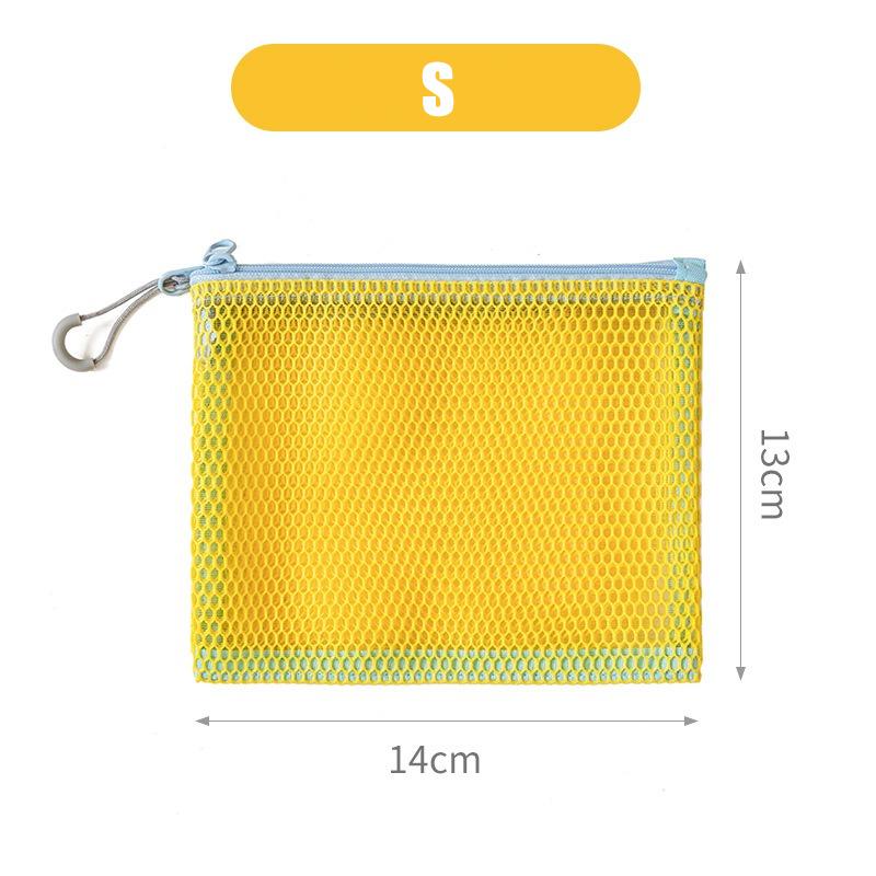 Цветная сетчатая сумка для хранения с двойной молнией, двухслойный портативный кошелек для монет, квадратный сетчатый кошелек для монет, дорожный органайзер, сумка для переноски