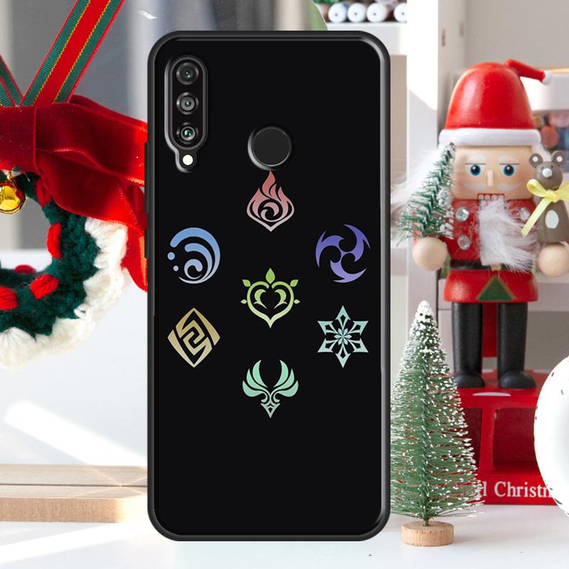 Чехол Genshin Impact Elements для Huawei Nova 7i 8i 11i 12i 12s Y73 Y70 Y90 Y60 Y72 Y61 Y91 9 10 SE P30 Pro P40 Lite